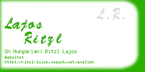lajos ritzl business card